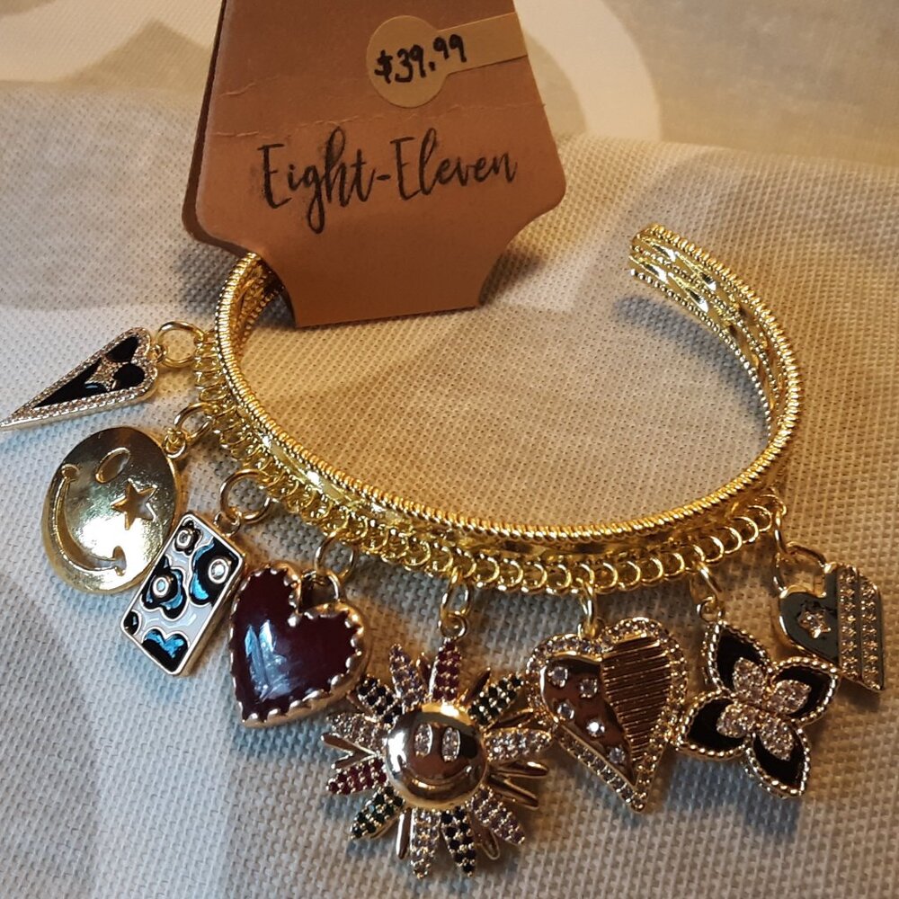 Hearts and Smileys Charm Bracelet